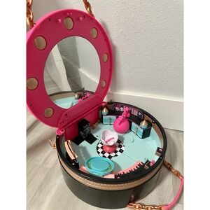 LOL Surprise Glamour Chair Portable Play Set Pink Black Carrying Case Mirror